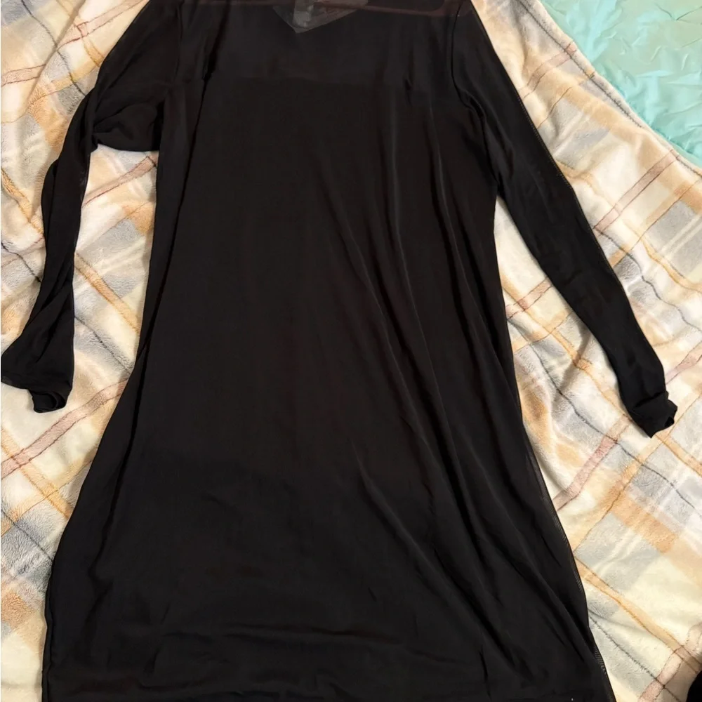 Chic Long Sleeve Black Dress - Picture 4 of 4